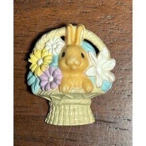 Vintage 1986 Hallmark Cards Celluloid Easter Bunny Brooch / Pin